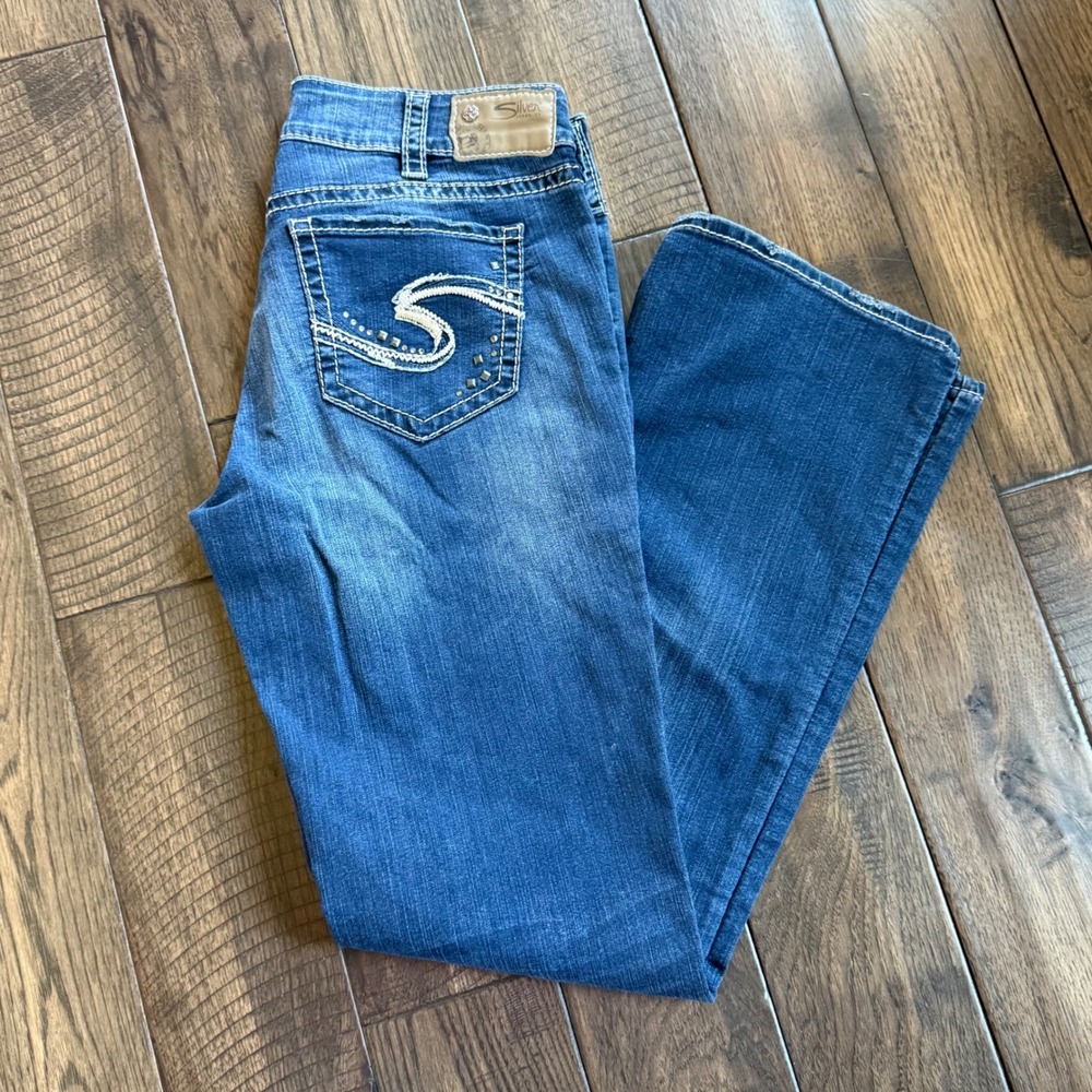 Silver Jeans Co Suki Mid Slim Bootcut Jeans W31 L33 Medium Wash Blue